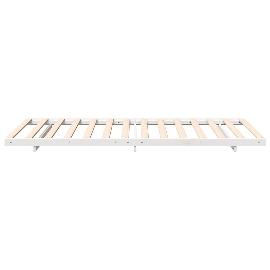 vidaXL Σκελετός Κρεβατιού Λευκό 90 x 220 cm Στερεά ξυλεία πεύκου