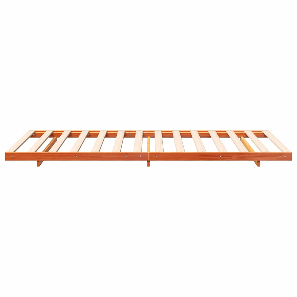 vidaXL Σκελετός Κρεβατιού Κερωτό καφέ 100 x 220 cm