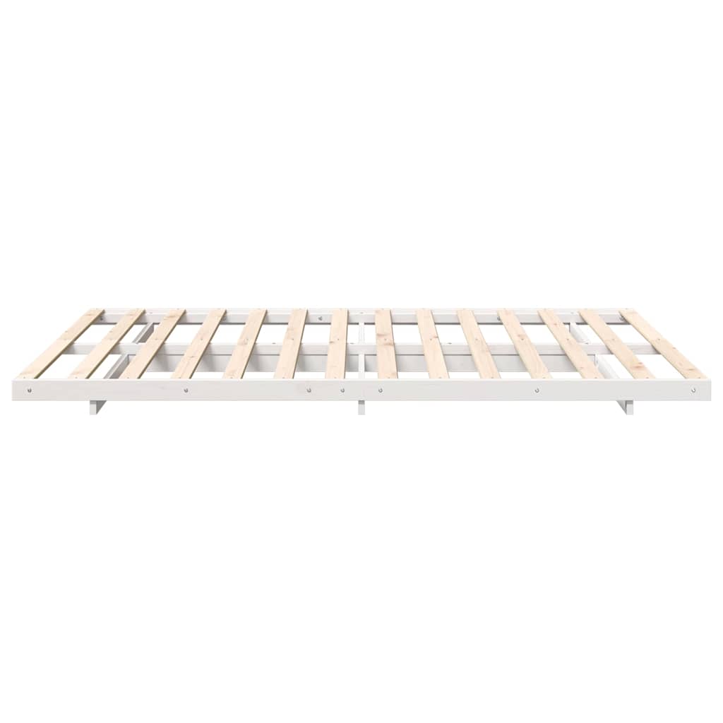 vidaXL Σκελετός Κρεβατιού Λευκό 140 x 220 cm Στερεά ξυλεία πεύκου
