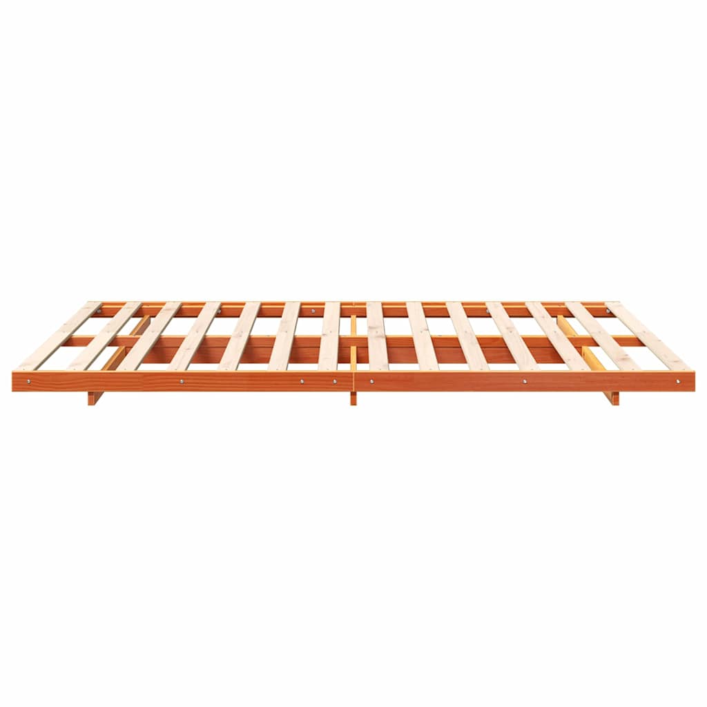 vidaXL Σκελετός Κρεβατιού Κερωτό καφέ 160 x 220 cm