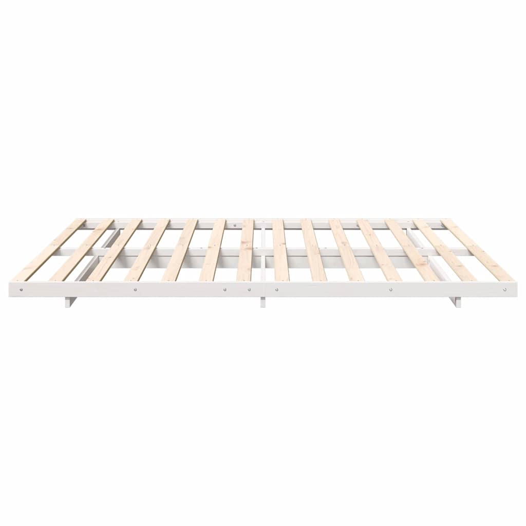 vidaXL Σκελετός Κρεβατιού Λευκό 180 x 220 εκ. Στερεά ξυλεία πεύκου