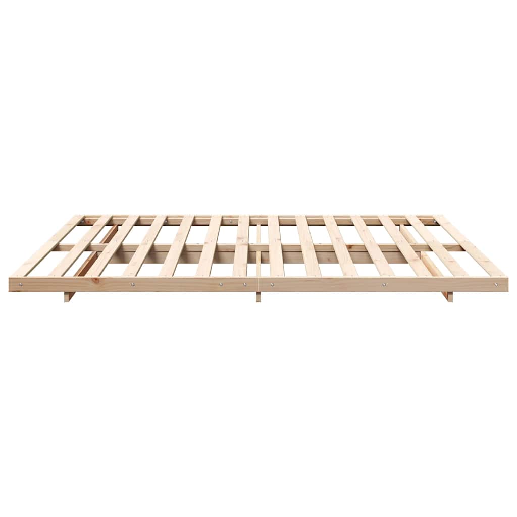 vidaXL Σκελετός Κρεβατιού Καφέ 200 x 220 cm Στερεά ξυλεία πεύκου