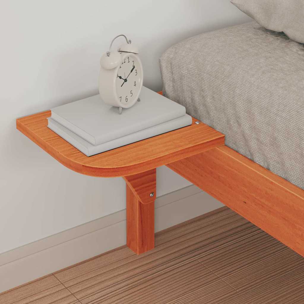 vidaXL Κρεβατοκάμαρα με Πλαϊνά Τραπέζια Κερωτό καφέ 80 x 220 cm