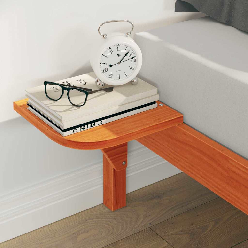 vidaXL Κρεβατοκάμαρα με Πλαϊνά Τραπέζια Κερωτό καφέ 160 x 220 cm