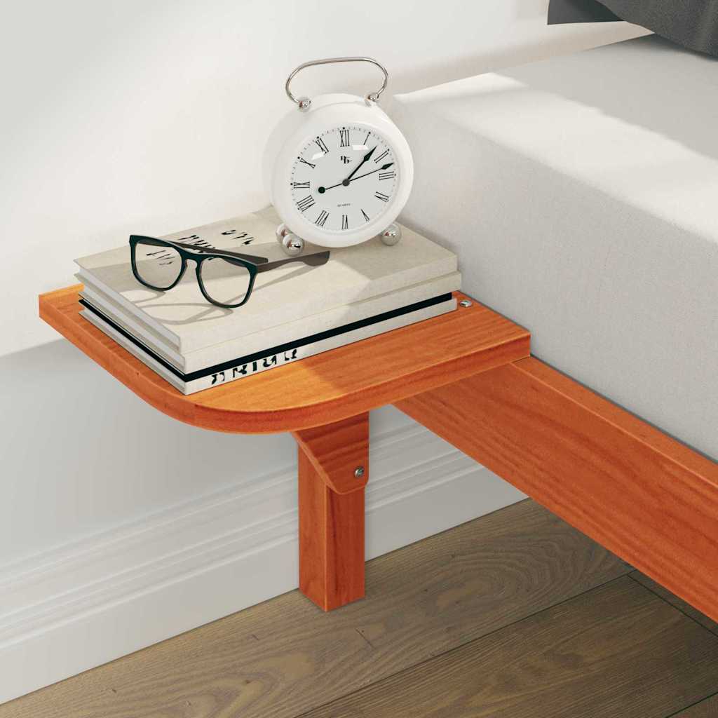 vidaXL Κρεβατοκάμαρα με Πλαϊνά Τραπέζια Κερωτό καφέ 200 x 220 cm