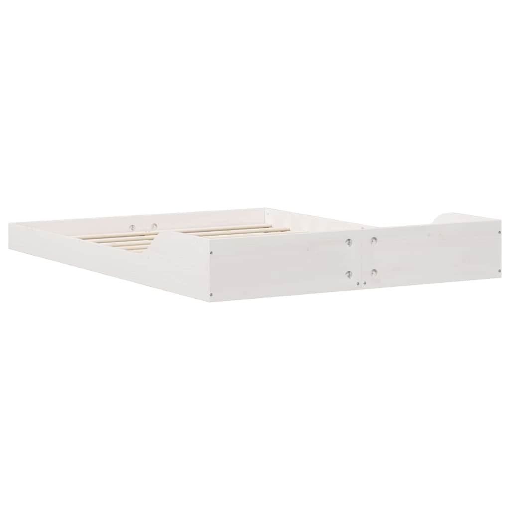 vidaXL Σκελετός Κρεβατιού Λευκό 140 x 190 cm Στερεά ξυλεία πεύκου