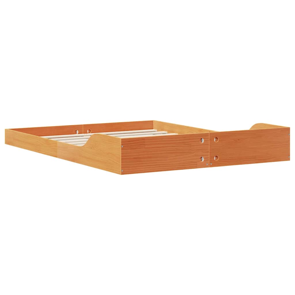 vidaXL Σκελετός Κρεβατιού Κερωτό καφέ 120 x 190 cm
