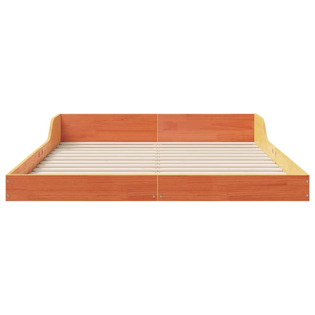 vidaXL Σκελετός Κρεβατιού Κερωτό καφέ 120 x 190 cm