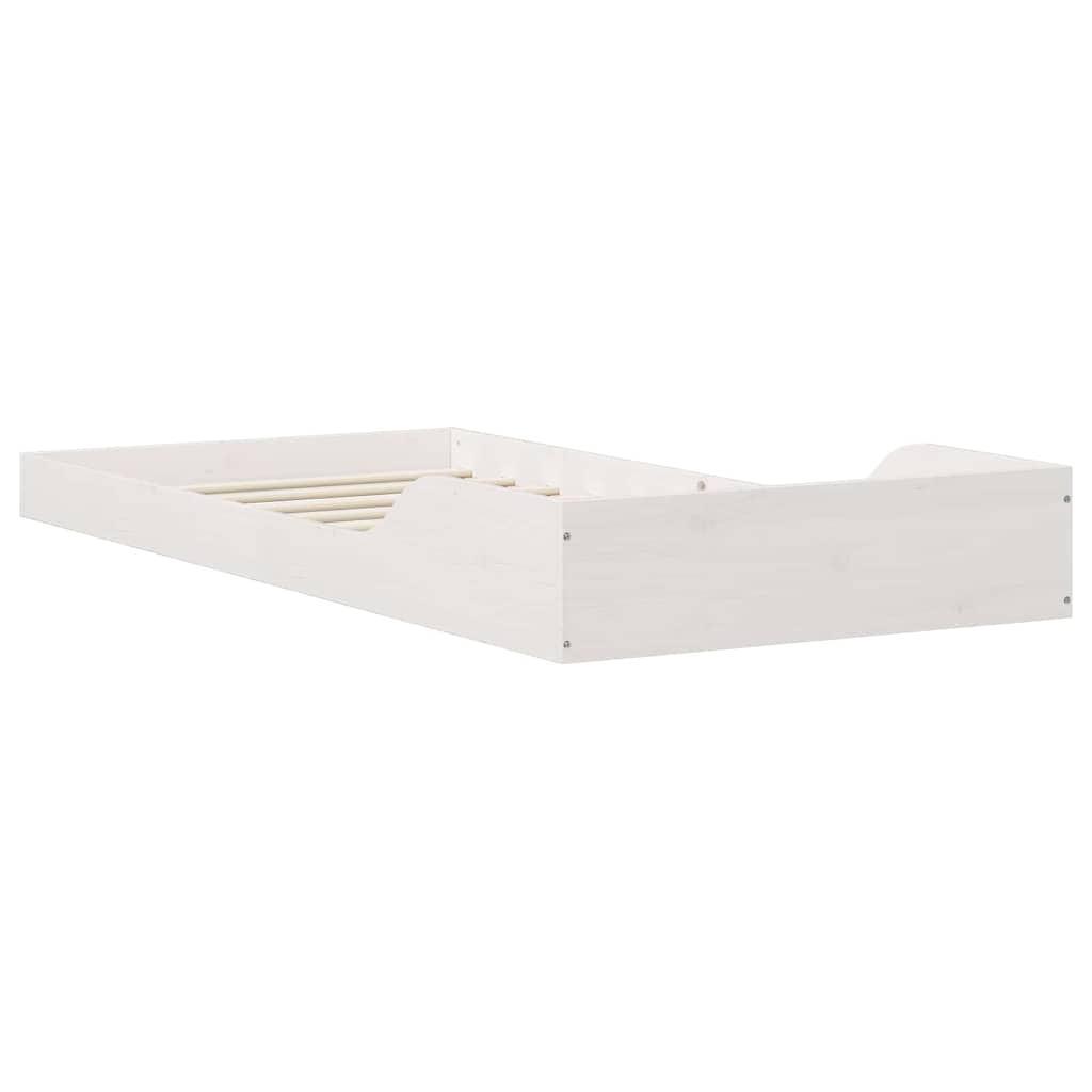 vidaXL Σκελετός Κρεβατιού Λευκό 80 x 200 cm Στερεά ξυλεία πεύκου