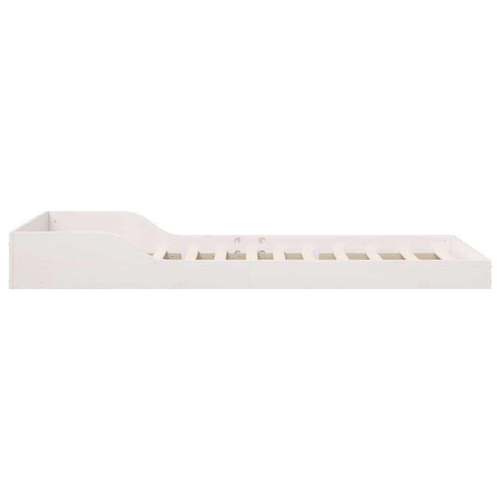 vidaXL Σκελετός Κρεβατιού Λευκό 80 x 200 cm Στερεά ξυλεία πεύκου