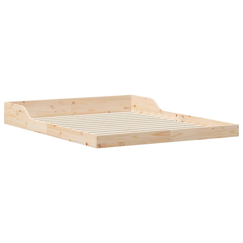 vidaXL Σκελετός Κρεβατιού Καφέ 160 x 210 cm Στερεά ξυλεία πεύκου