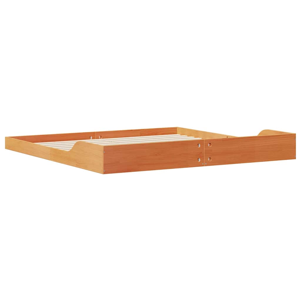 vidaXL Σκελετός Κρεβατιού Κερωτό καφέ 180 x 210 cm