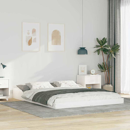 vidaXL Σκελετός Κρεβατιού Λευκό 160 x 220 cm Στερεά ξυλεία πεύκου