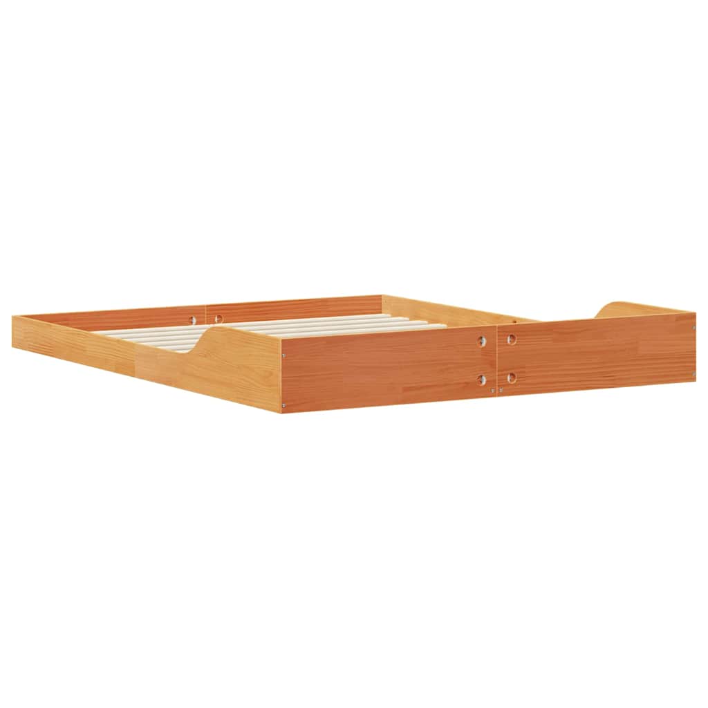 vidaXL Σκελετός Κρεβατιού Κερωτό καφέ 160 x 220 cm