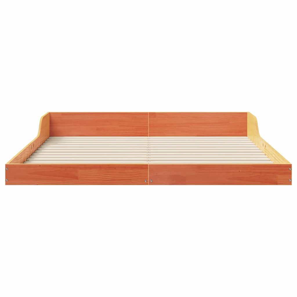 vidaXL Σκελετός Κρεβατιού Κερωτό καφέ 160 x 220 cm