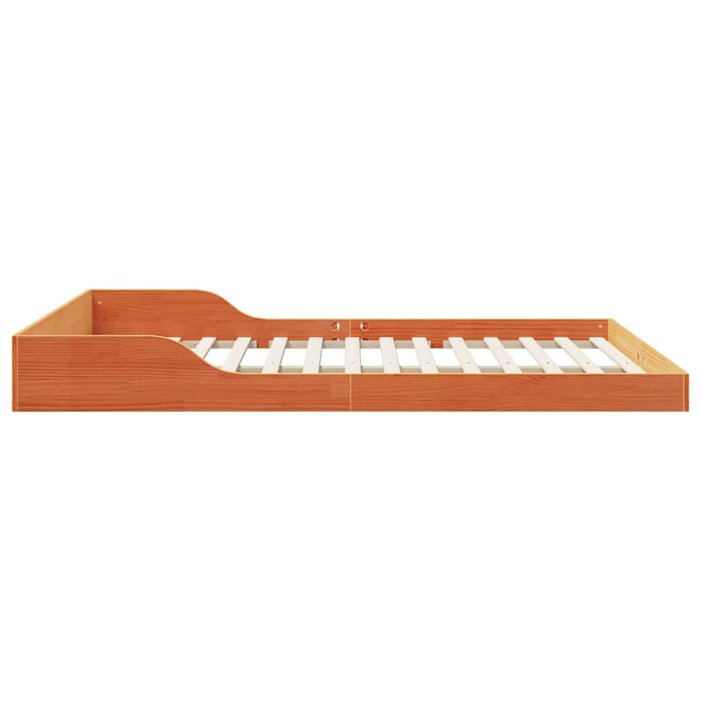 vidaXL Σκελετός Κρεβατιού Κερωτό καφέ 160 x 220 cm