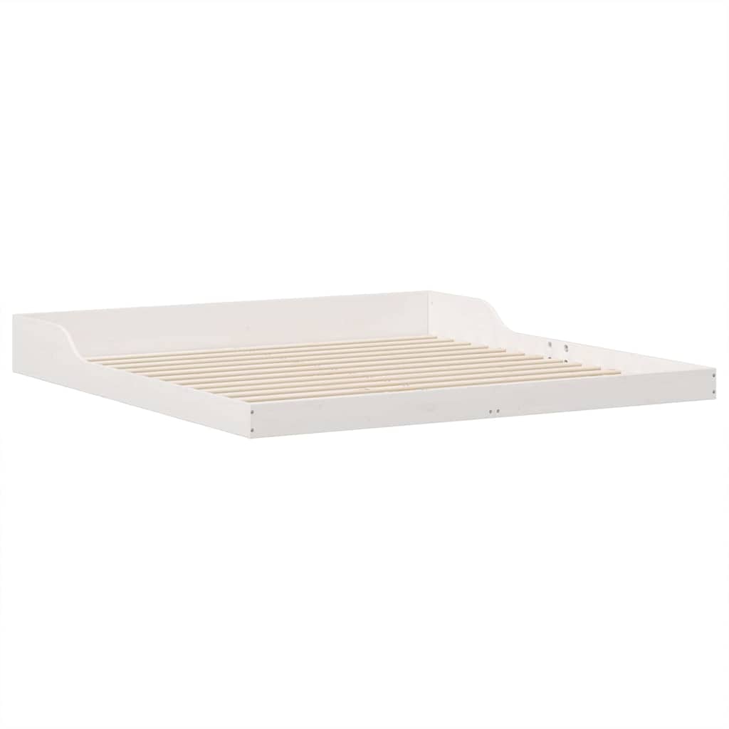 vidaXL Σκελετός Κρεβατιού Λευκό 180 x 220 εκ. Στερεά ξυλεία πεύκου