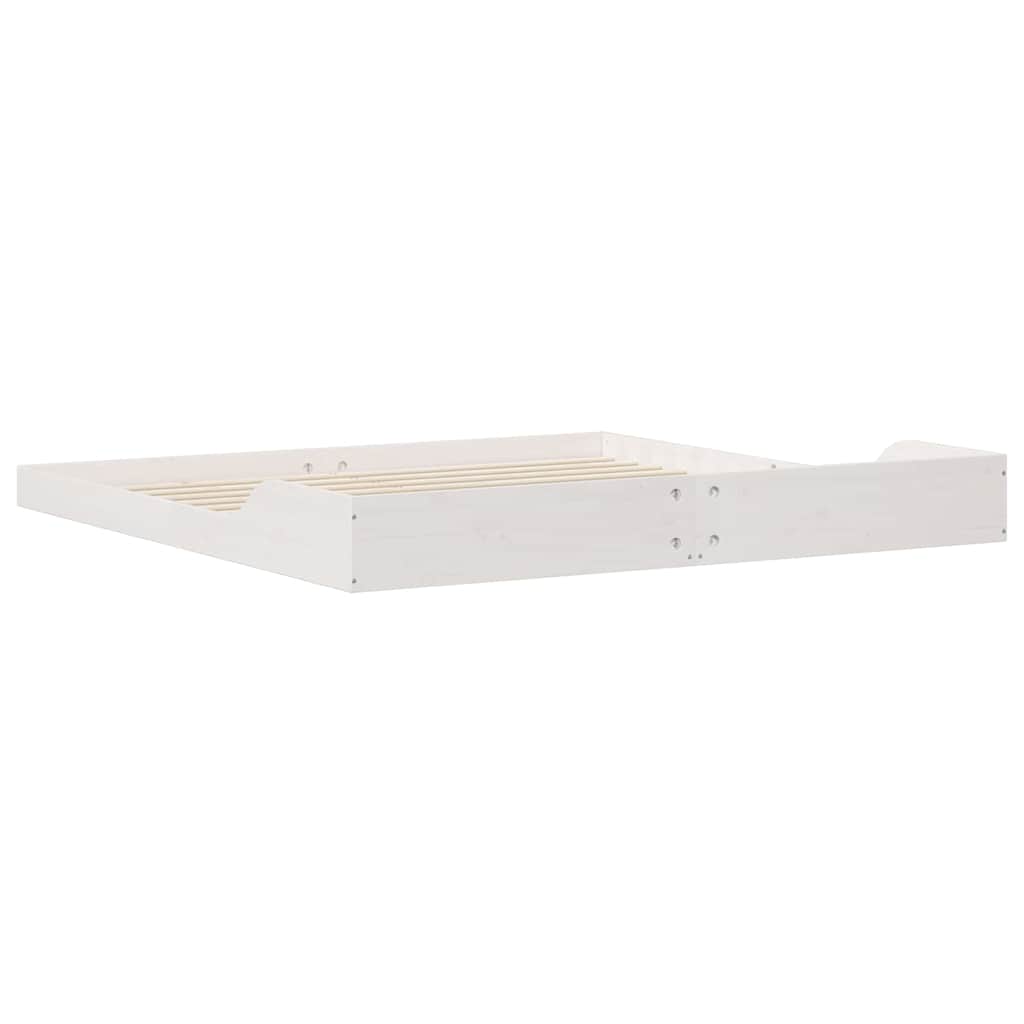 vidaXL Σκελετός Κρεβατιού Λευκό 180 x 220 εκ. Στερεά ξυλεία πεύκου