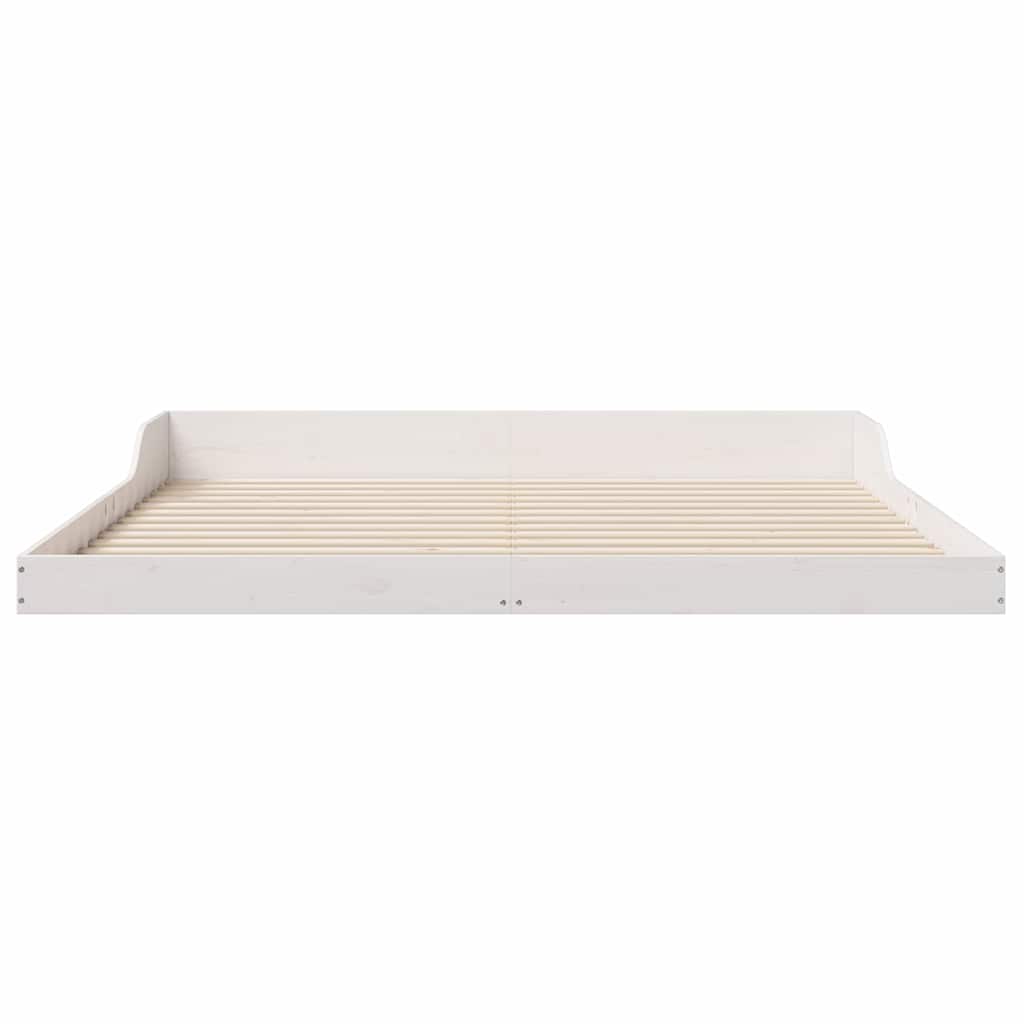 vidaXL Σκελετός Κρεβατιού Λευκό 180 x 220 εκ. Στερεά ξυλεία πεύκου