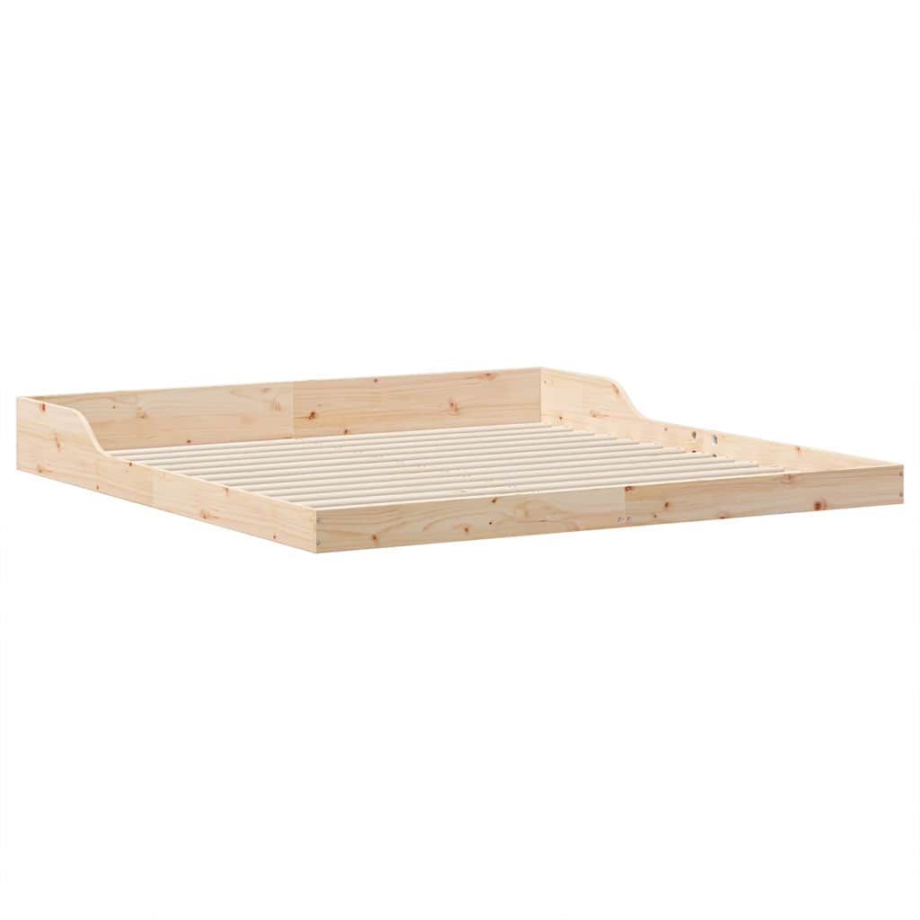 vidaXL Σκελετός Κρεβατιού Καφέ 200 x 220 cm Στερεά ξυλεία πεύκου