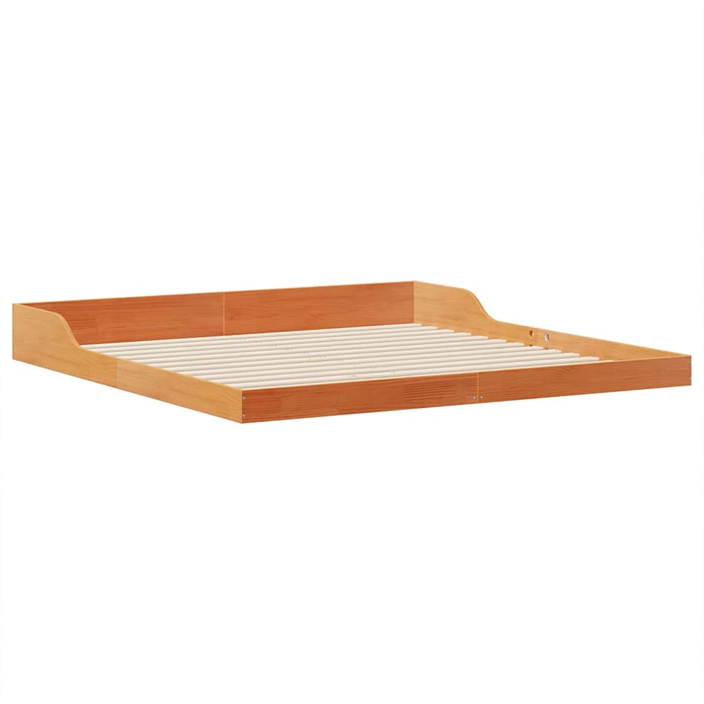 vidaXL Σκελετός Κρεβατιού Κερωτό καφέ 200 x 220 cm
