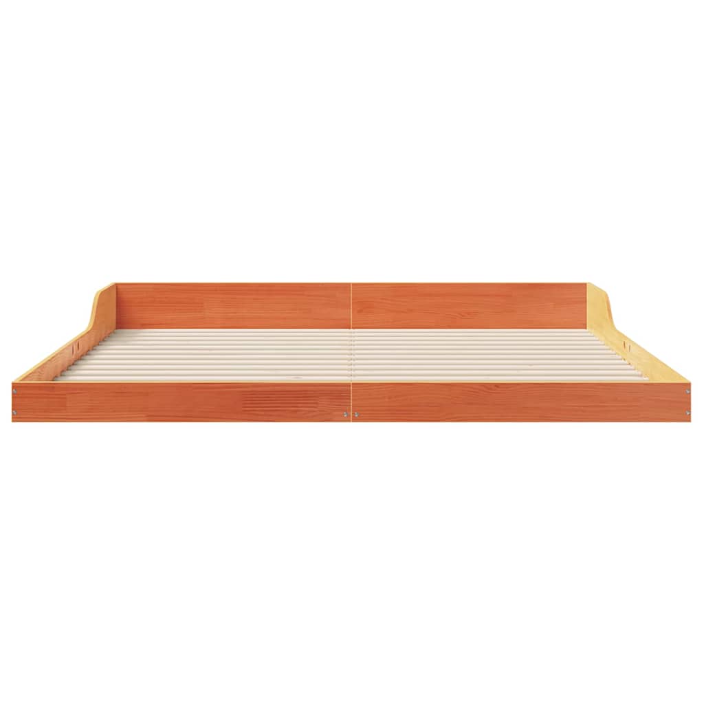 vidaXL Σκελετός Κρεβατιού Κερωτό καφέ 200 x 220 cm