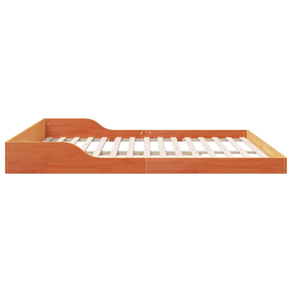 vidaXL Σκελετός Κρεβατιού Κερωτό καφέ 200 x 220 cm