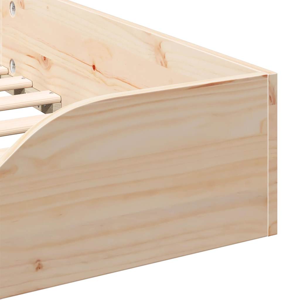 vidaXL Σκελετός Κρεβατιού Καφέ 80 x 200 cm Στερεά ξυλεία πεύκου