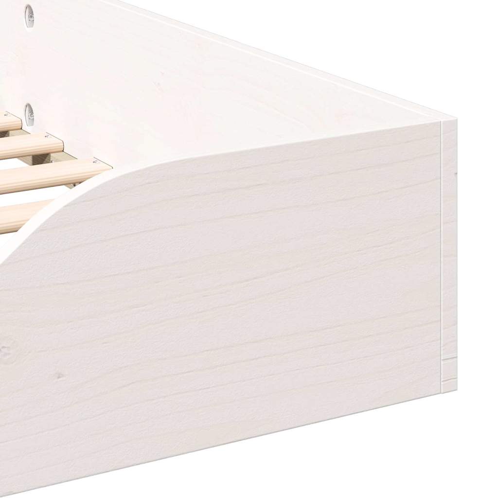 vidaXL Σκελετός Κρεβατιού Λευκό 90 x 190 cm Στερεά ξυλεία πεύκου