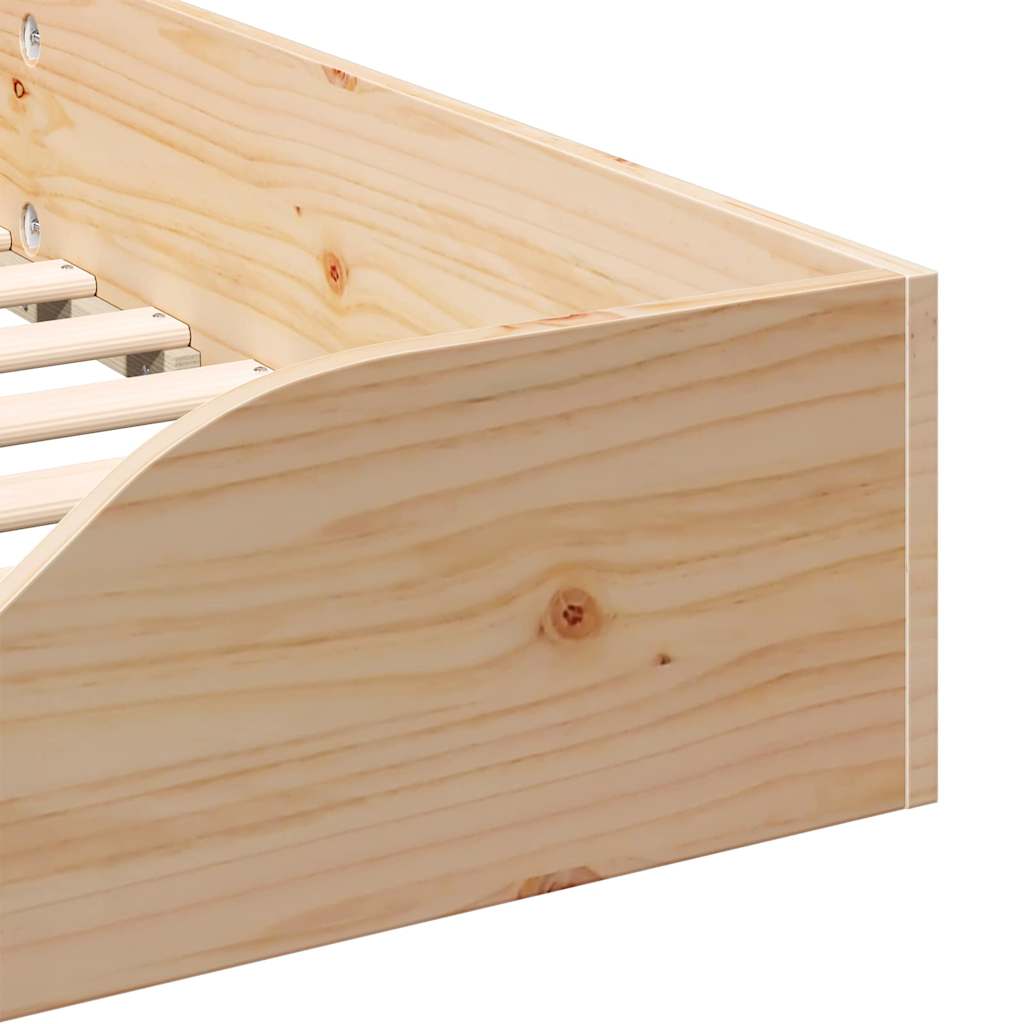 vidaXL Σκελετός Κρεβατιού Καφέ 80 x 210 cm Στερεά ξυλεία πεύκου