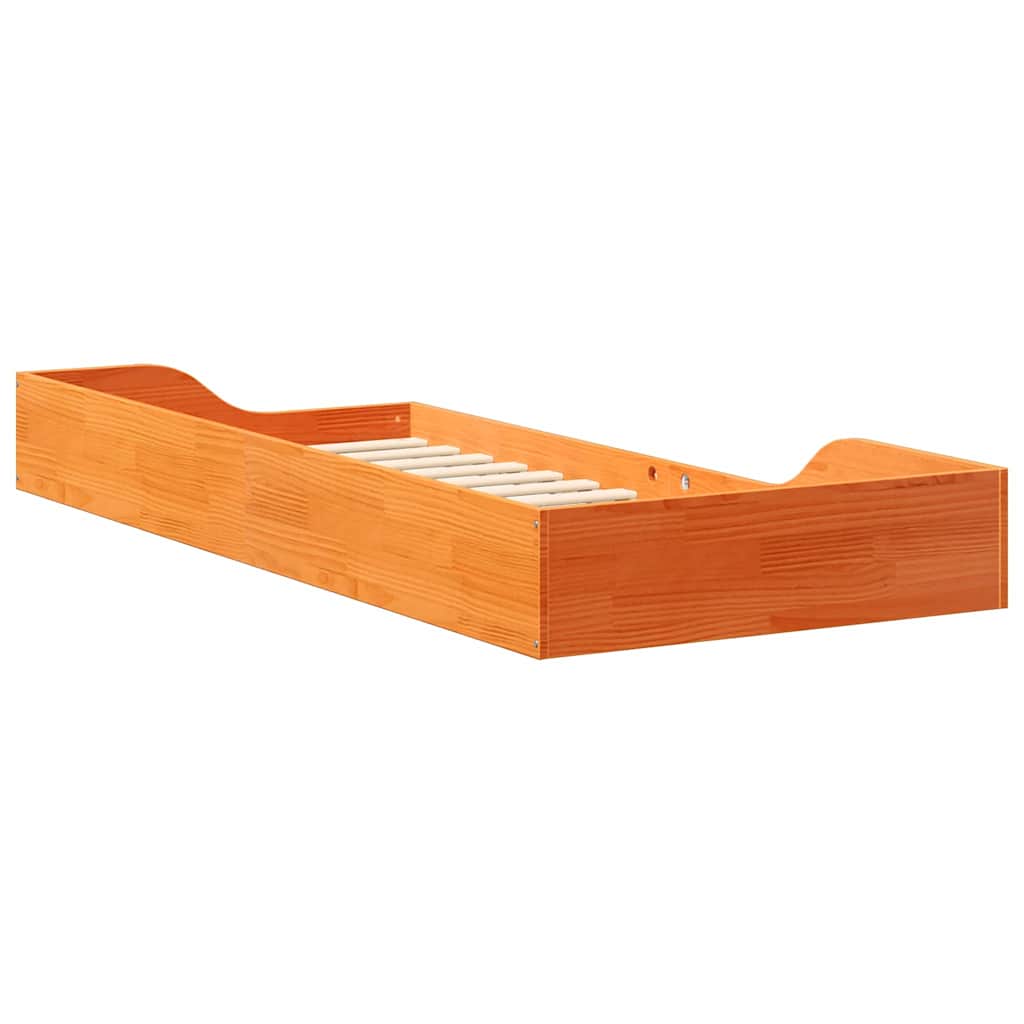 vidaXL Σκελετός Κρεβατιού Κερωτό καφέ 100 x 210 cm