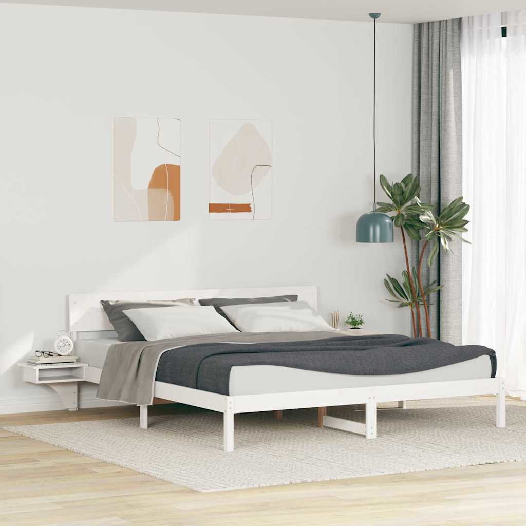 vidaXL Σκελετός Κρεβατιού Λευκό 180 x 200 cm Στερεά ξυλεία πεύκου