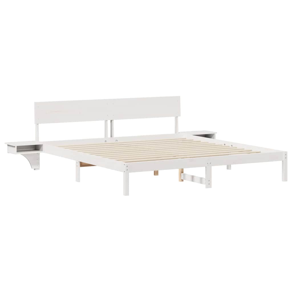 vidaXL Σκελετός Κρεβατιού Λευκό 180 x 200 cm Στερεά ξυλεία πεύκου