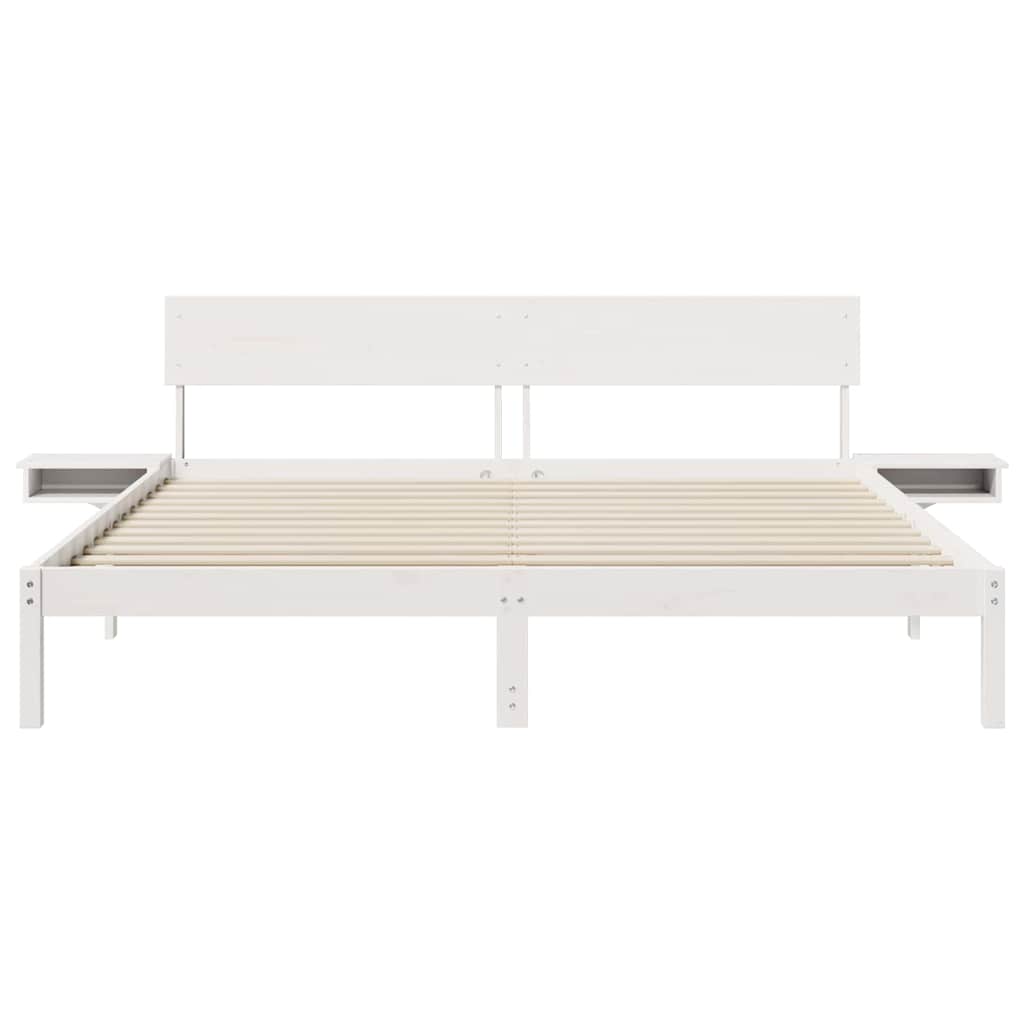 vidaXL Σκελετός Κρεβατιού Λευκό 180 x 200 cm Στερεά ξυλεία πεύκου