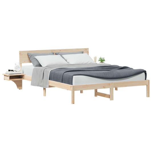 vidaXL Σκελετός Κρεβατιού Καφέ 160 x 200 cm Στερεά ξυλεία πεύκου