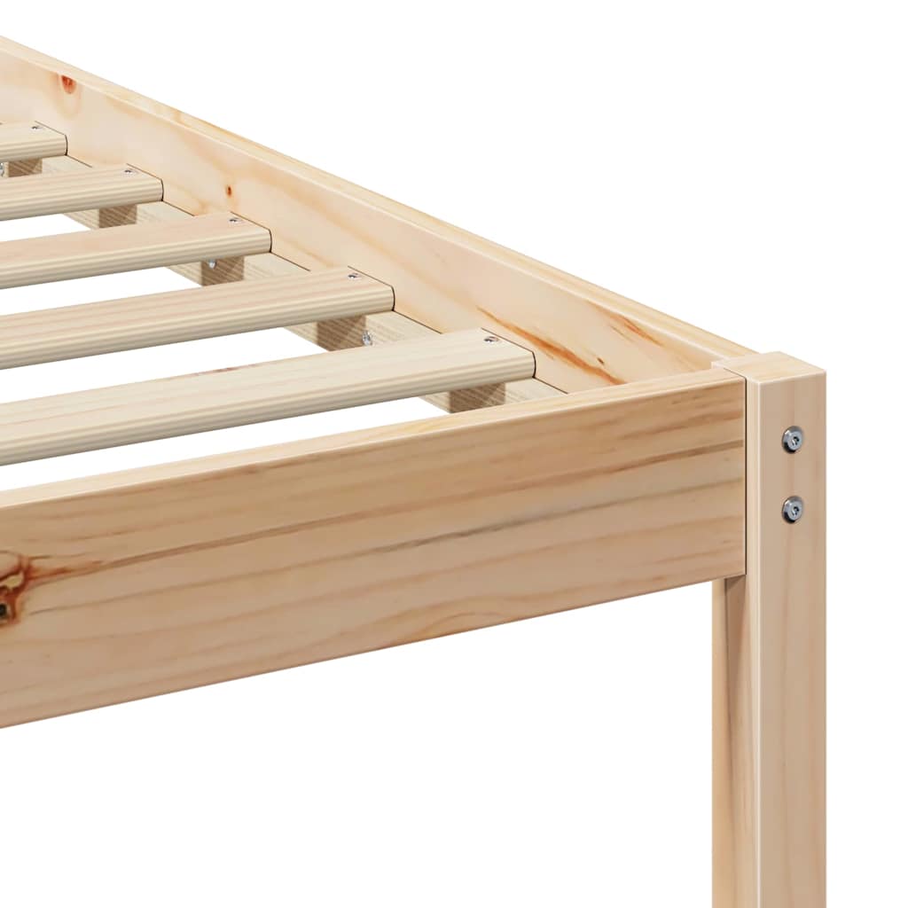 vidaXL Σκελετός Κρεβατιού Καφέ 140 x 200 cm Στερεά ξυλεία πεύκου