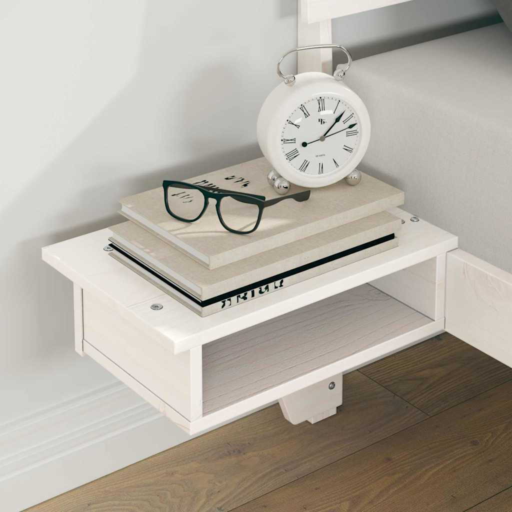 vidaXL Σκελετός Κρεβατιού Λευκό 140 x 200 cm Στερεά ξυλεία πεύκου