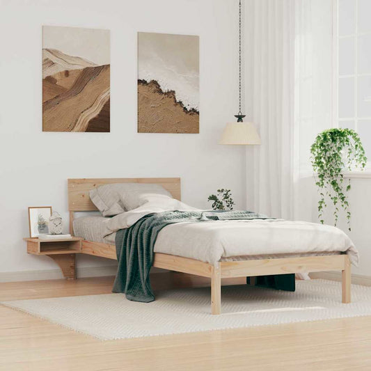 vidaXL Σκελετός Κρεβατιού Καφέ 80 x 200 cm Στερεά ξυλεία πεύκου