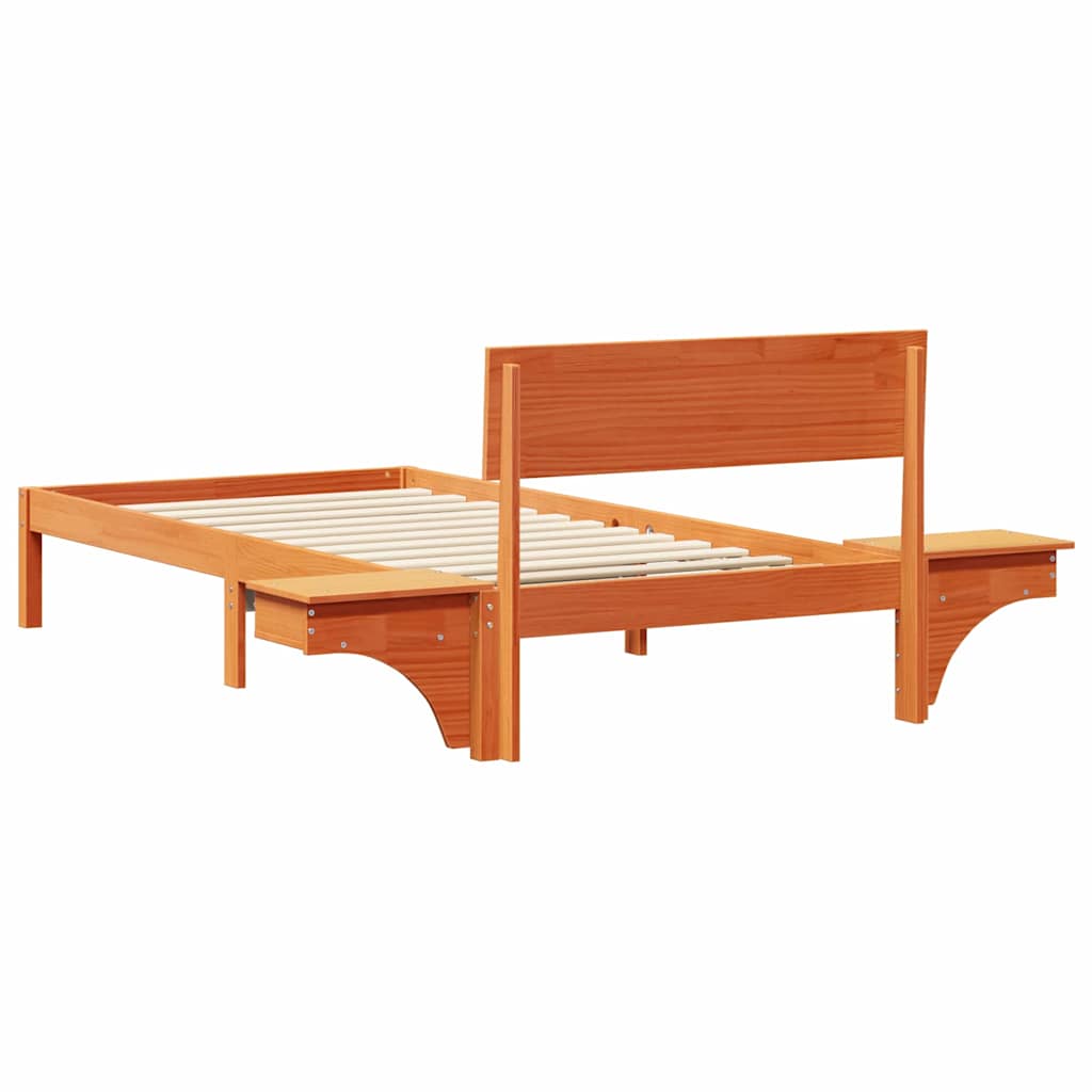 vidaXL Σκελετός Κρεβατιού Κερωτό καφέ 80 x 200 cm Στερεά ξυλεία πεύκου