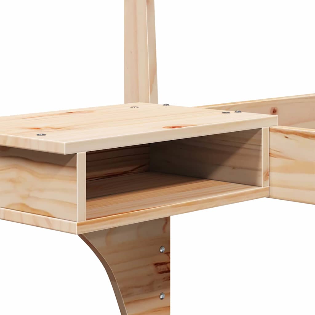 vidaXL Σκελετός Κρεβατιού Καφέ 90 x 190 cm Στερεά ξυλεία πεύκου