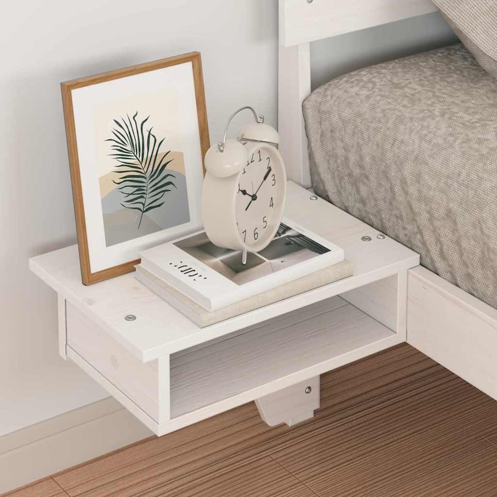 vidaXL Σκελετός Κρεβατιού Λευκό 75 x 190 cm Στερεά ξυλεία πεύκου