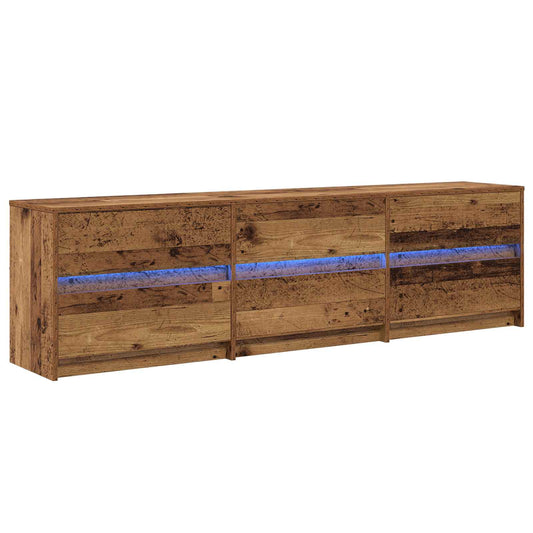vidaXL Μονάδες TV 2 pcs Παλιό Ξύλο 180 x 34 x 50 εκ Επεξεργασμένο ξύλο