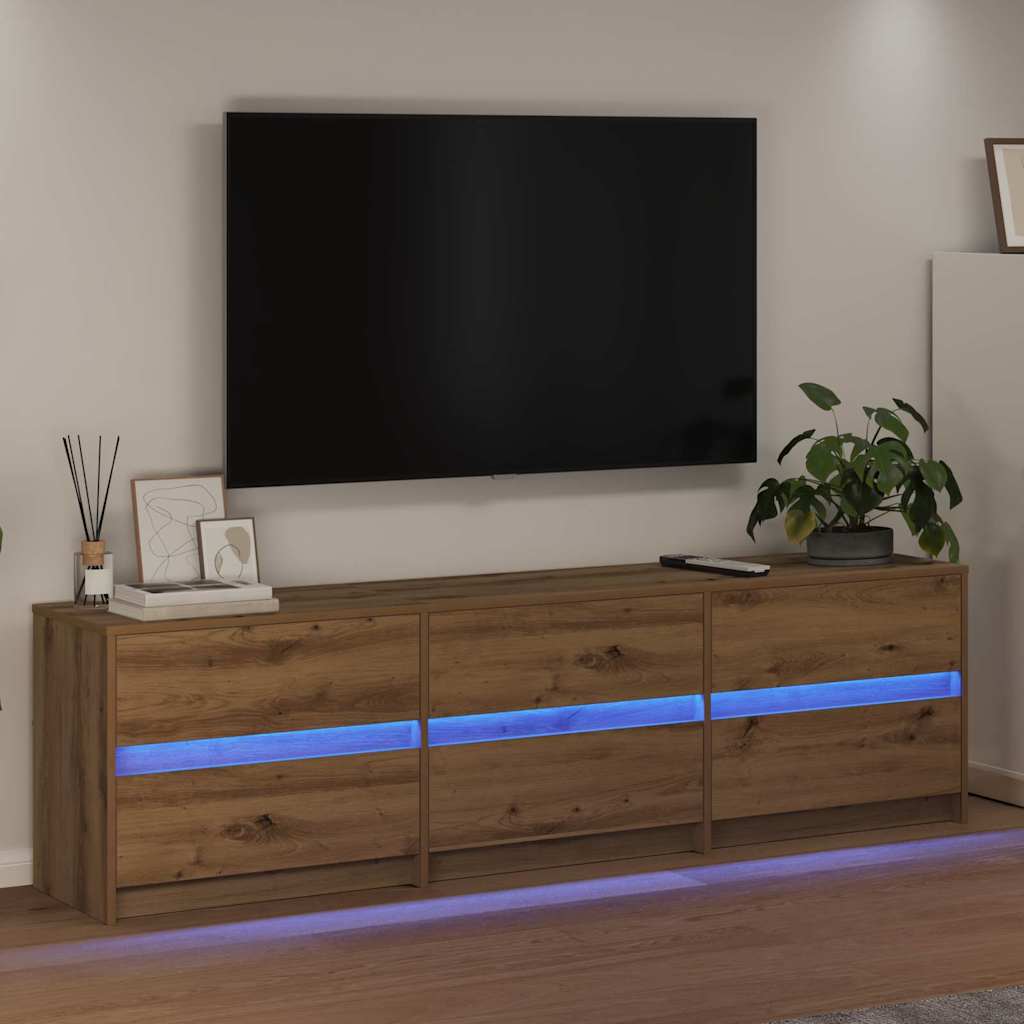 vidaXL Ντουλάπι TV Καφέ 181 x 34 x 50 εκ. Επεξεργασμένο ξύλο