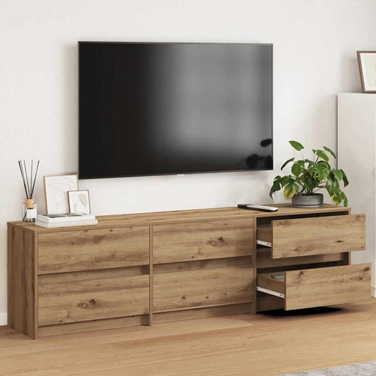 vidaXL Μονάδες TV Επιτοίχιο 2 pcs Artisan Oak 180 x 34 x 50 εκ