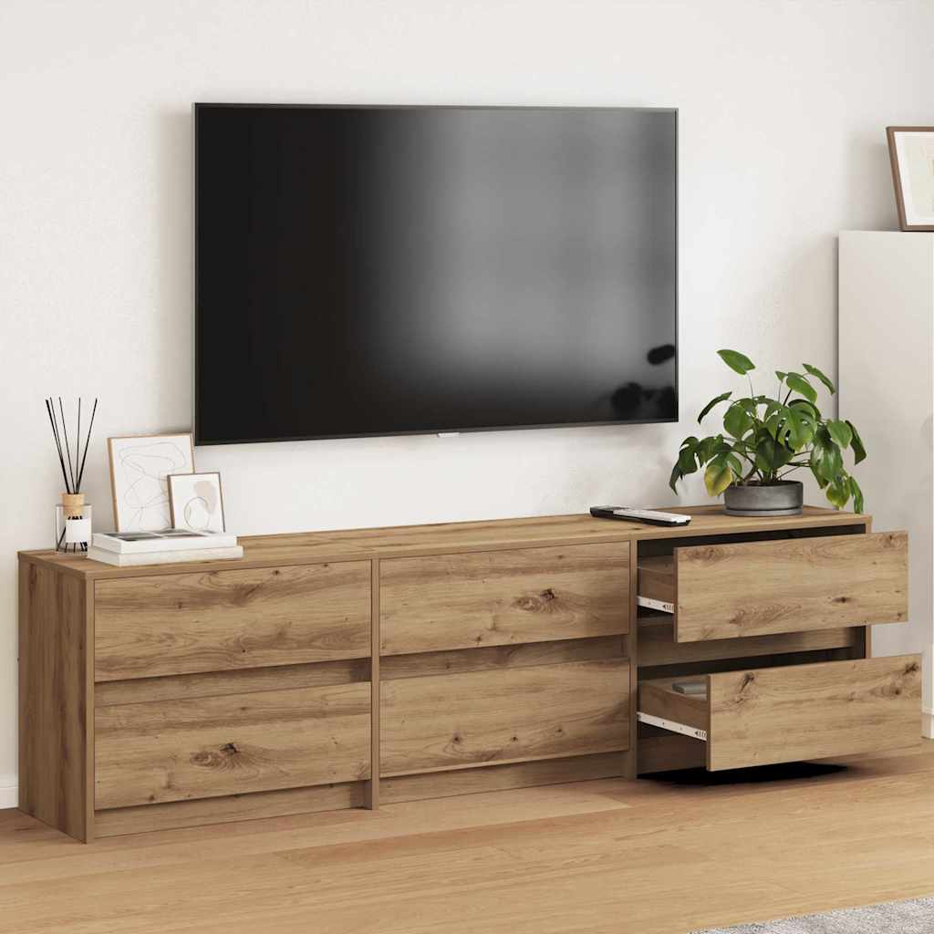vidaXL Ντουλάπι TV Καφέ 181 x 34 x 50 εκ. Επεξεργασμένο ξύλο