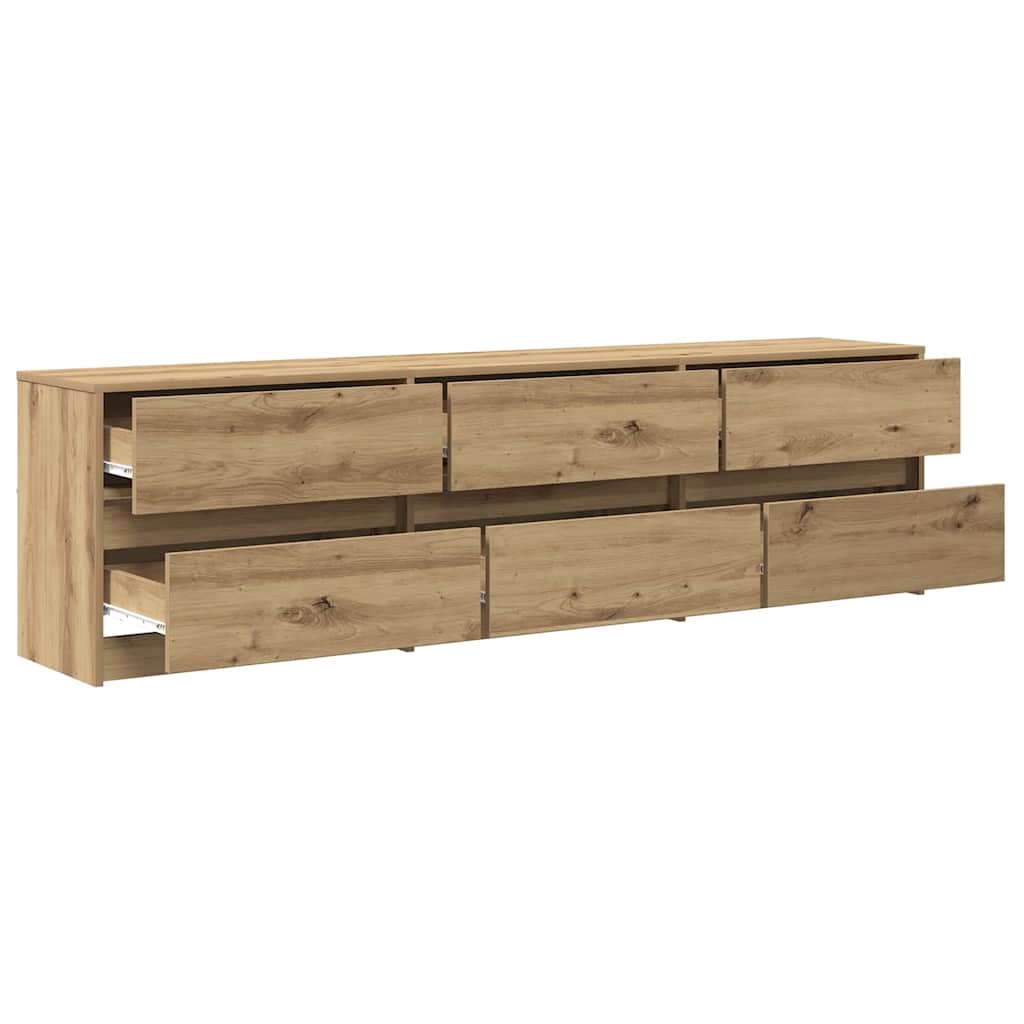 vidaXL Μονάδες TV Επιτοίχιο 2 pcs Artisan Oak 180 x 34 x 50 εκ