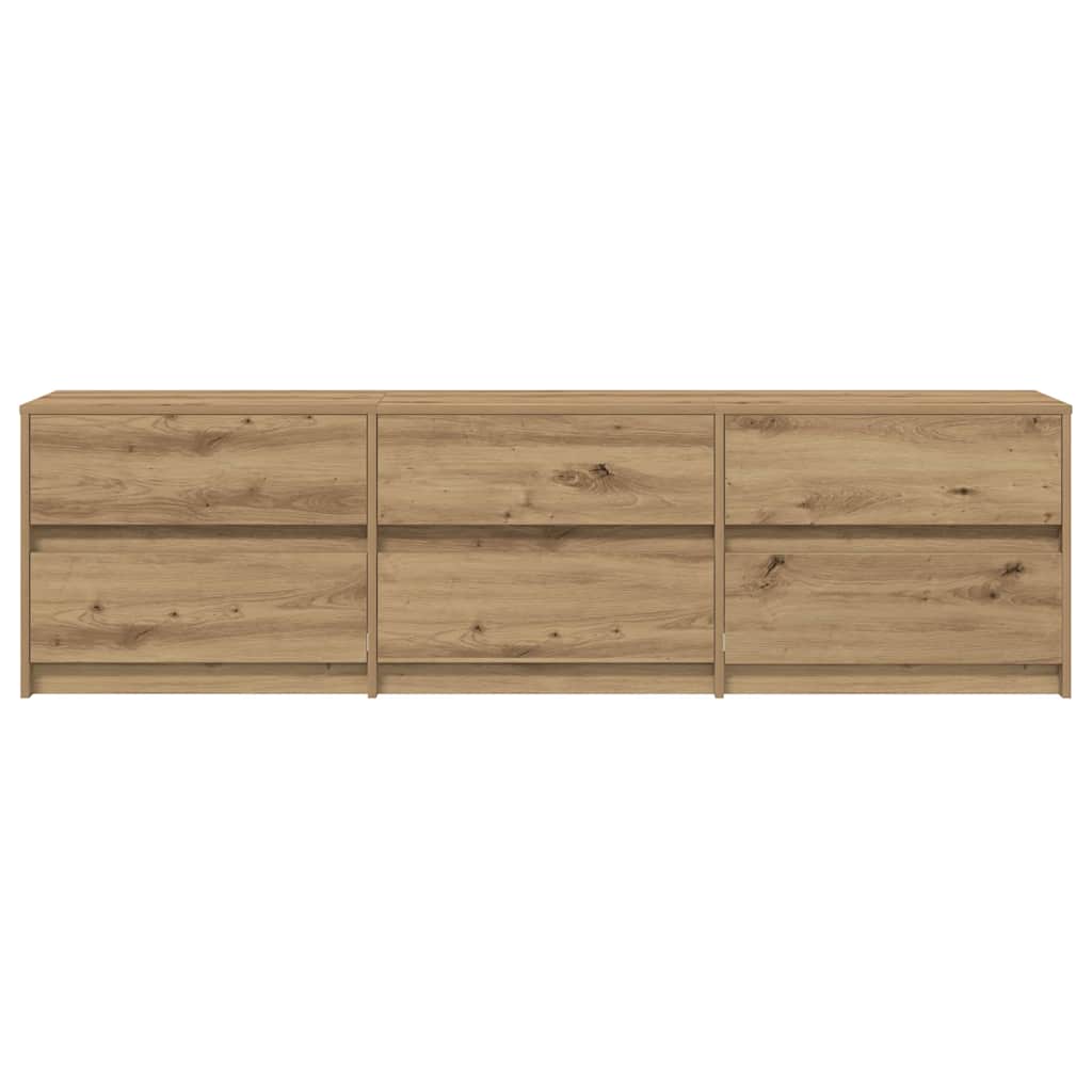 vidaXL Μονάδες TV Επιτοίχιο 2 pcs Artisan Oak 180 x 34 x 50 εκ
