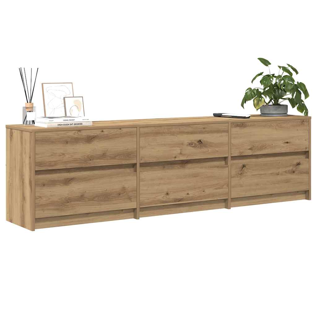 vidaXL Μονάδες TV Επιτοίχιο 2 pcs Artisan Oak 180 x 34 x 50 εκ