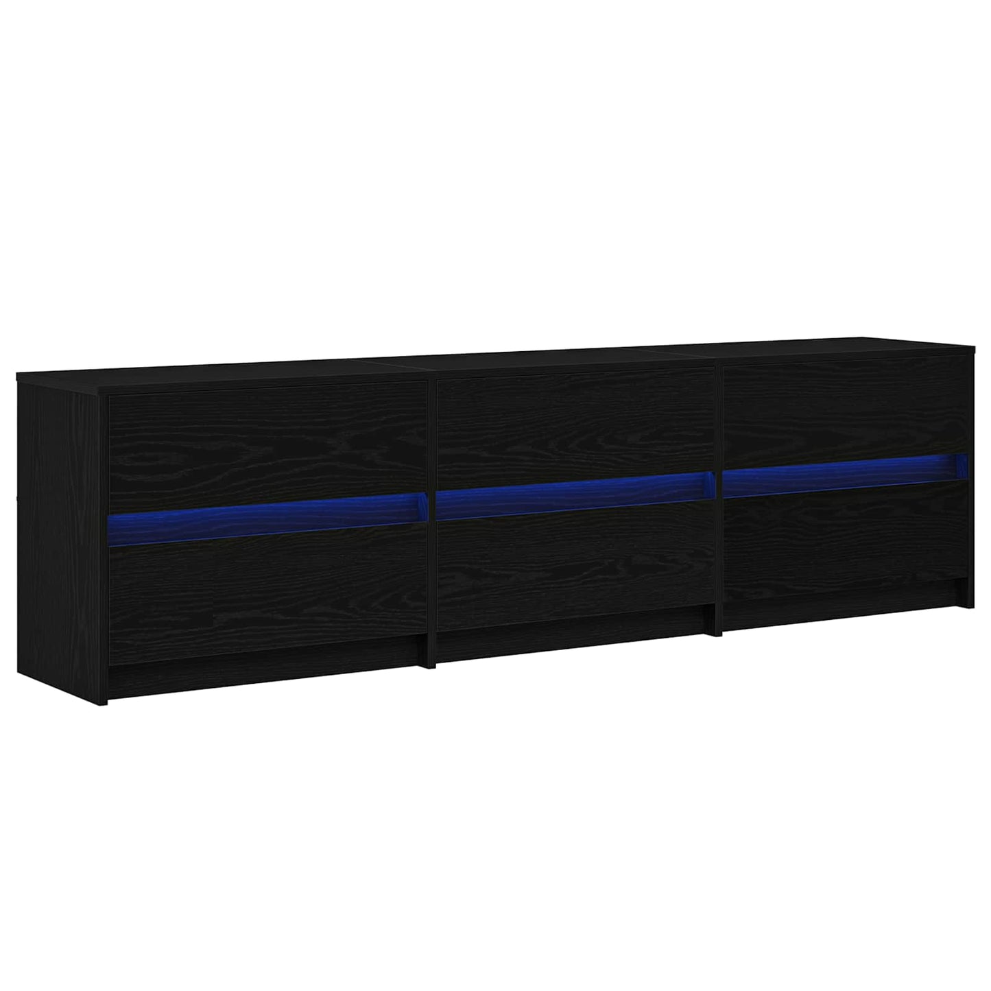 vidaXL Μονάδες TV 2 pcs Μαύρη Οξυά 180 x 34 x 50 εκ Επεξεργασμένο ξύλο