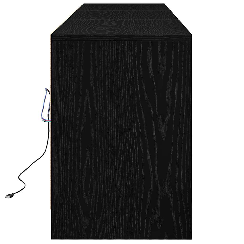 vidaXL Μονάδες TV 2 pcs Μαύρη Οξυά 180 x 34 x 50 εκ Επεξεργασμένο ξύλο